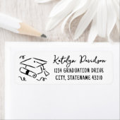卒業証書と帽子の返送先住所 ラベル (インサイチュ)