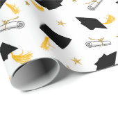 卒業証書と帽子 ラッピングペーパー (ロールコーナー)