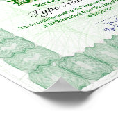 卒業証書のプリント ポスター (角)