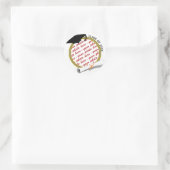 卒業証書の写真卒業 ラウンドシール (バッグ)