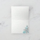 卒業証書の形をしたトロピカーナ ティール色の折り紙 サンキューカード (内部)