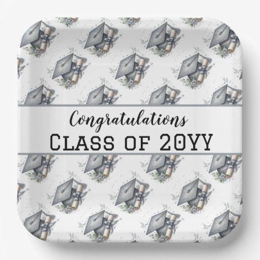 卒業証書の授与クラス ペーパープレート (正面)
