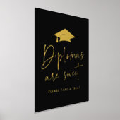 卒業証書は甘い ブラック 卒業パーティー 箔ポスター (レイダウン)