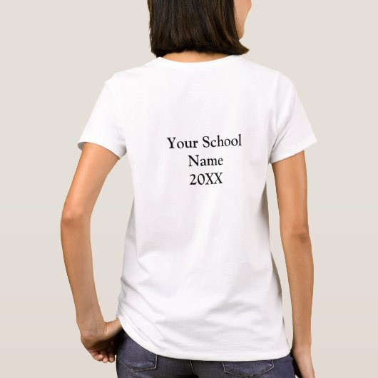 卒業証書を卒業して学年の上限を満たす Tシャツ (裏面)