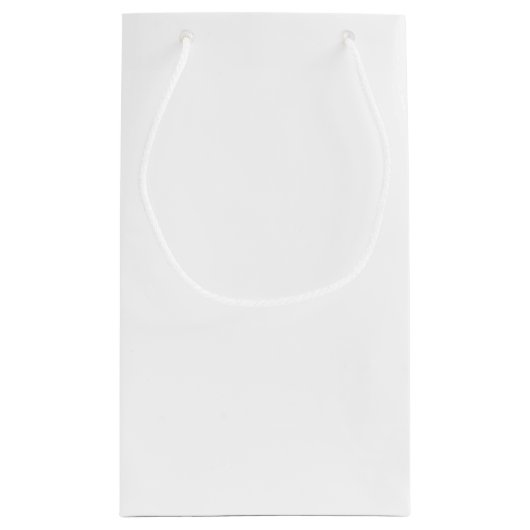 卒業証書を持つスティックガール スモールペーパーバッグ (裏面)