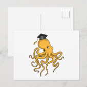 卒業証書を持つタコの学生 ポストカード (正面/裏面)