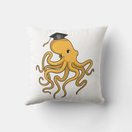 卒業証書を持つ学生としてのタコ クッション (裏面)
