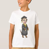 卒業証書を持つ学生としてのメルカット Tシャツ (正面)