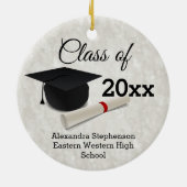 卒業証書カスタマイズ セラミックオーナメント (裏面)