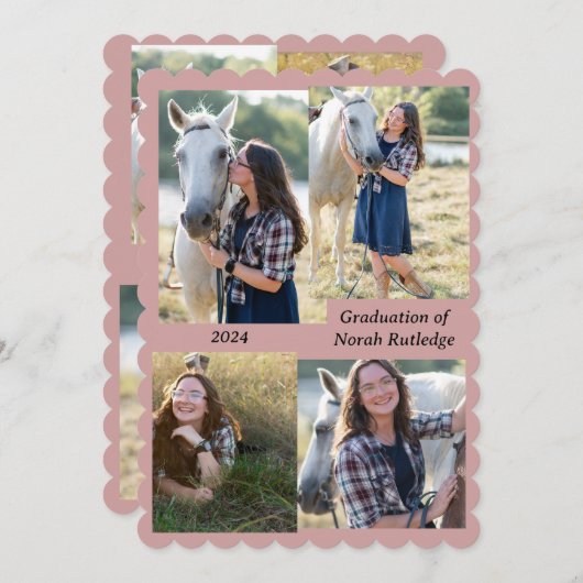 卒業証書カード 招待状 (正面/裏面)