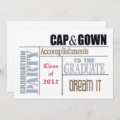 卒業証書カード 案内状 (正面/裏面)