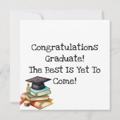 卒業証書キャップとブックカード 招待状 (裏面)