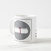 卒業証書クラシック白コーヒーマグ コーヒーマグカップ (正面左)