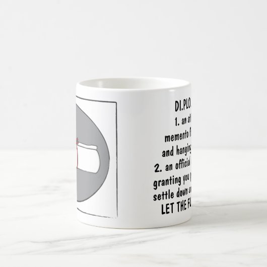 卒業証書クラシック白コーヒーマグ コーヒーマグカップ (中央)