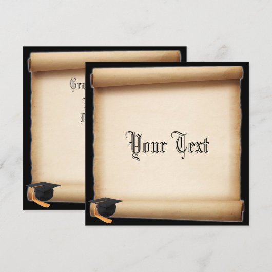 卒業証書テンプレート 招待状 (正面/裏面)