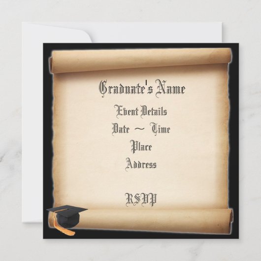 卒業証書テンプレート 招待状 (裏面)