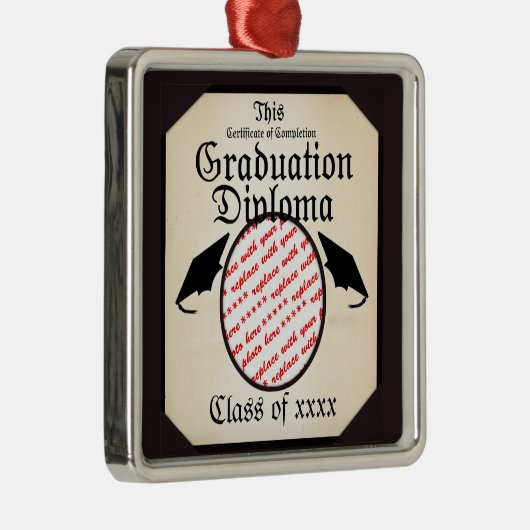 卒業証書フォトフレーム メタルオーナメント (右)