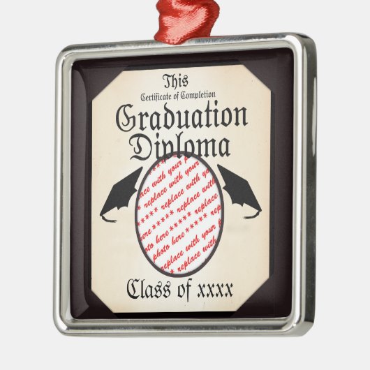 卒業証書フォトフレーム メタルオーナメント (左)