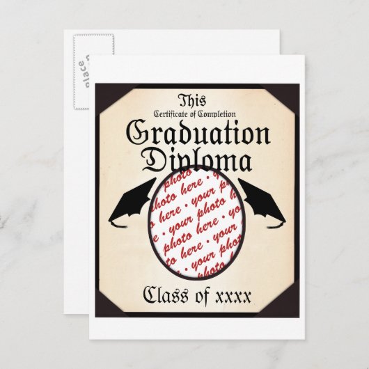 卒業証書フォトフレーム 案内ポストカード (正面/裏面)