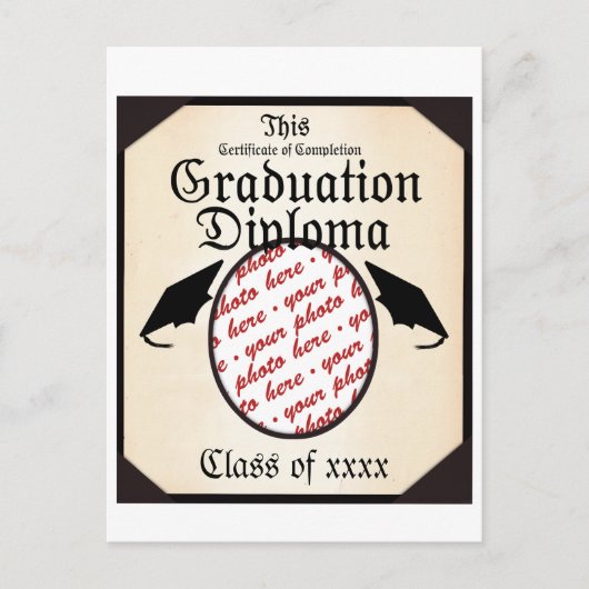 卒業証書フォトフレーム 案内ポストカード (正面)