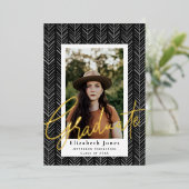 卒業証書卒業フォトフォイル招待状 箔招待状 (立ち正面)