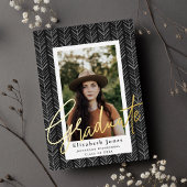 卒業証書卒業フォトフォイル招待状 箔招待状