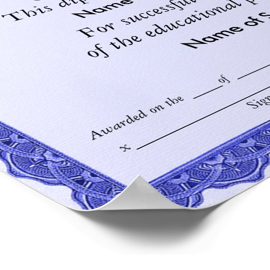 卒業証書 ポスター (角)