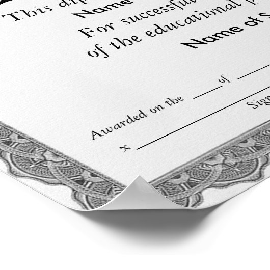 卒業証書 ポスター (角)