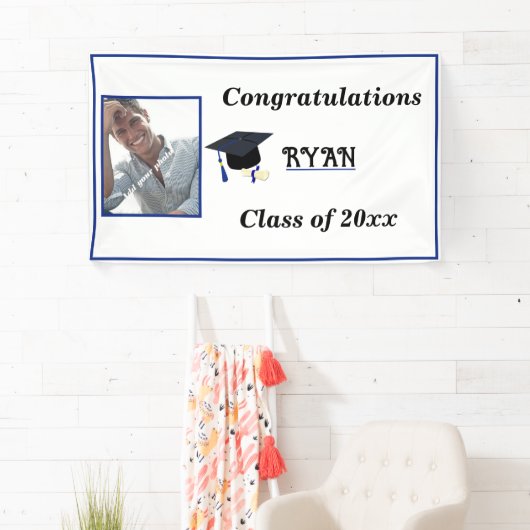 卒業証書（卒業証書）の写真おめでとう 横断幕 (インサイチュ)