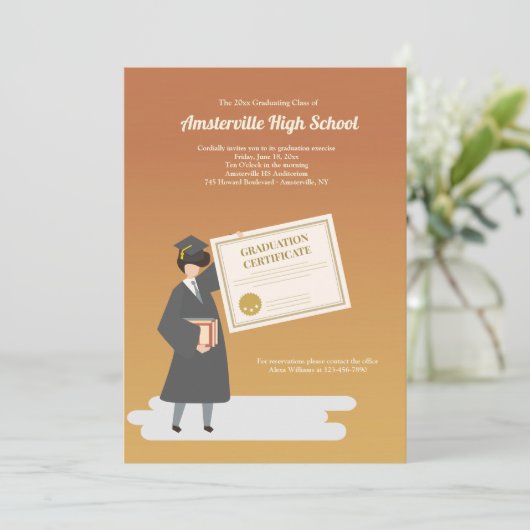 卒業証書 招待状 (スタンド正面)