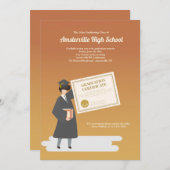 卒業証書 招待状 (正面/裏面)