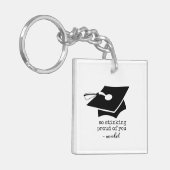 卒業誇りを持ったしたねおもしろい キーホルダー (正面左)