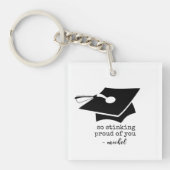 卒業誇りを持ったしたねおもしろい キーホルダー (正面)