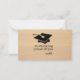 卒業誇りを持ったカードおもしろいの臭い ノートカード