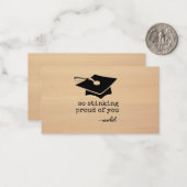 卒業誇りを持ったカードおもしろいの臭い ノートカード (正面/裏面インサイチュ)