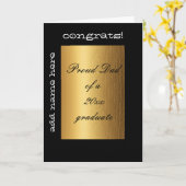 卒業誇りを持ったパパ カード (黄色い花)