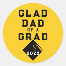 卒業誇りを持ったパパ ラウンドシール