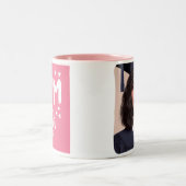 卒業誇りを持った年の母カスタムと写真 ツートーンマグカップ (中央)