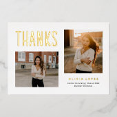 卒業誇りを持った感謝フォトカード 箔シーズンカード (正面)