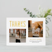 卒業誇りを持った感謝フォトカード 箔シーズンカード (立ち正面)