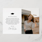 卒業誇りを持った感謝フォトカード 箔シーズンカード (裏面)