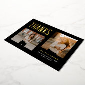 卒業誇りを持った感謝フォトカード 箔シーズンカード (回転した状態)