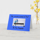 卒業誇りを持った時の親 カード (黄色い花)