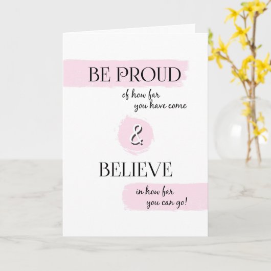 卒業誇りを持った祝いを言う カード (黄色い花)