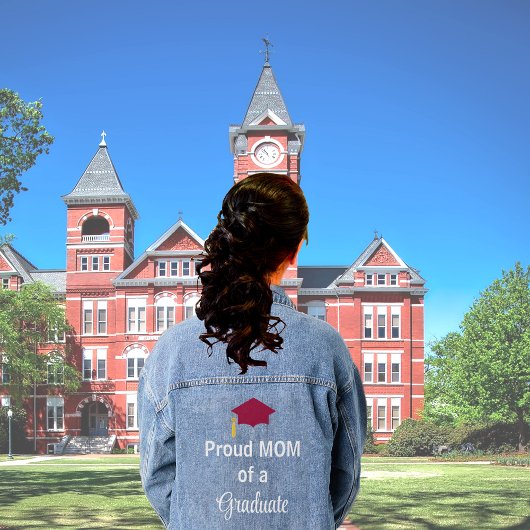 卒業誇りを持った者の母 デニムジャケット