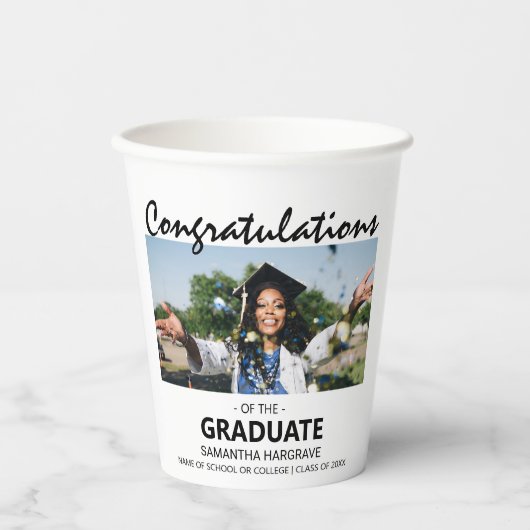 卒業誇りを持った者の親族 |写真 紙コップ (正面)