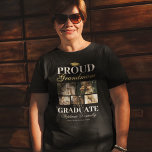 卒業誇りを持ったTシャツの祖母 Tシャツ<br><div class="desc">卒業生のモタルボード、孫の写真5枚、ことわざ誇りを持った「卒業生の祖母」、名前、勉強の場所、学年を特色にした卒業おばあちゃんTシャツ。</div>
