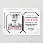 卒業語彙招待状 招待状 (正面/裏面)