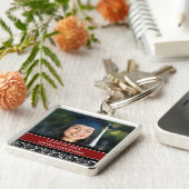 卒業赤いカスタムな年の写真のキーホルダー キーホルダー (側面)