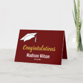 卒業赤と白おめでとう カード (正面)